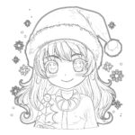 Christmas Anime Coloring Pages