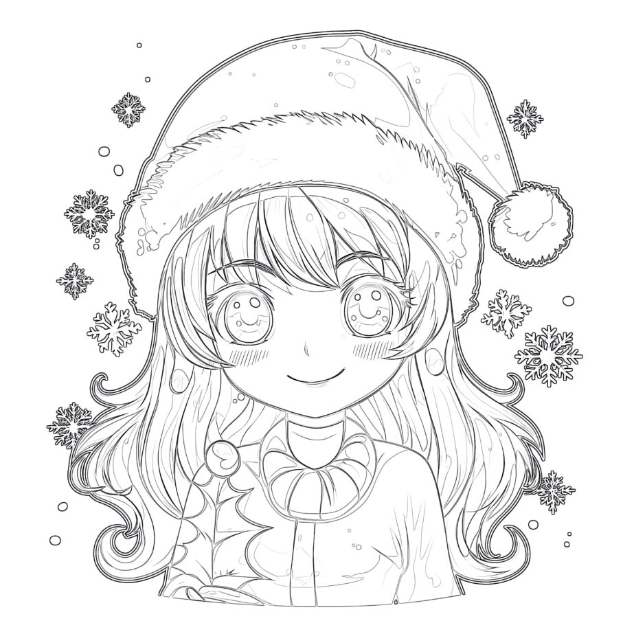 Pages De Coloriage De Noël Anime