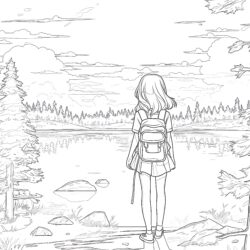 Page De Coloriage Anime En Couleur - Page de coloriage imprimable