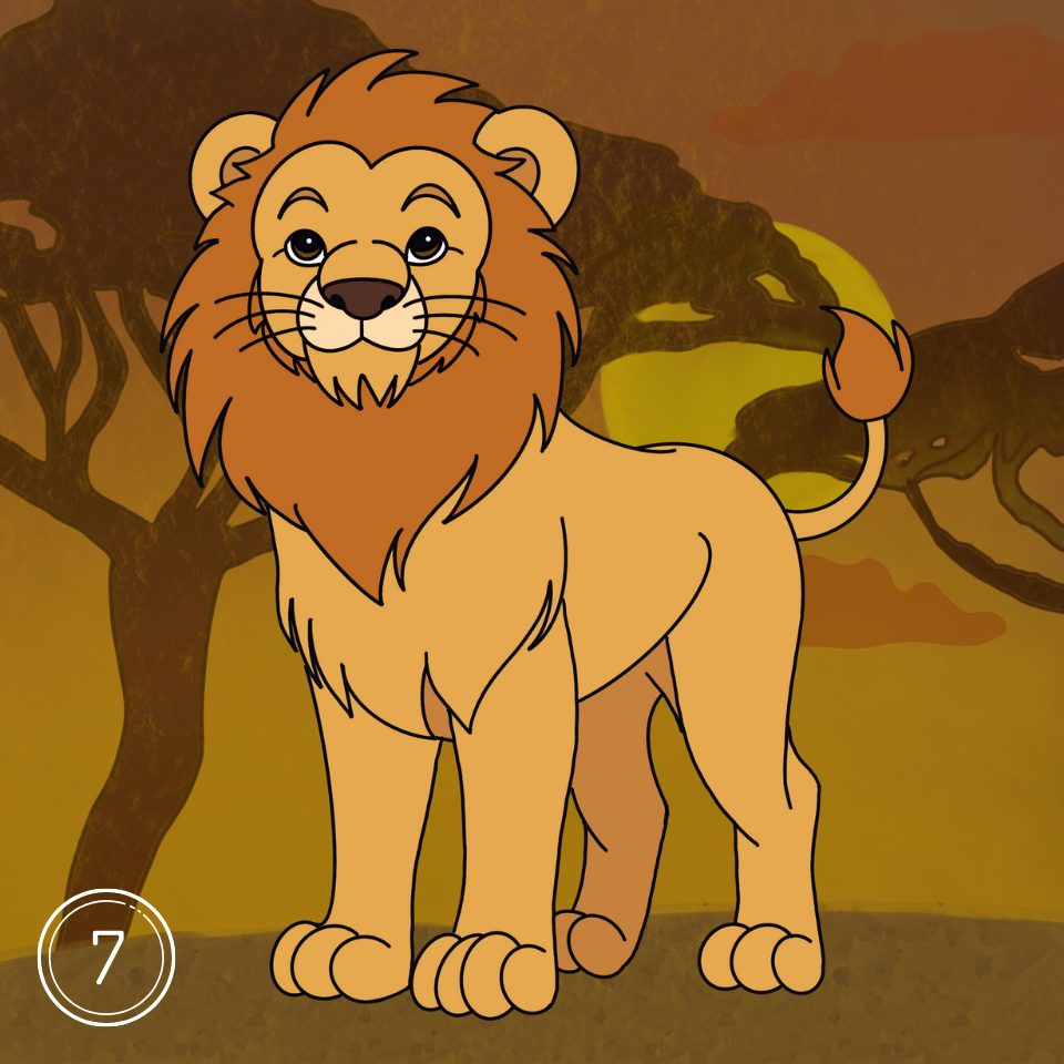 Comment Dessine Lion Étape 7