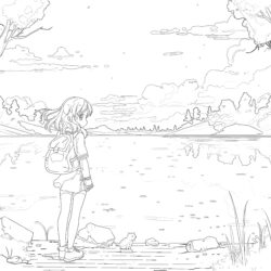 Mignon Pages De Coloriage D'anime Imprimables - Page de coloriage imprimable