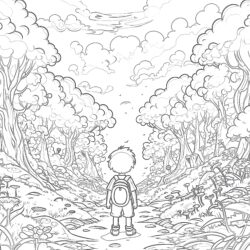 Feuilles De Coloriage D'anime Mignonnes Page De Coloriage - Page de coloriage imprimable