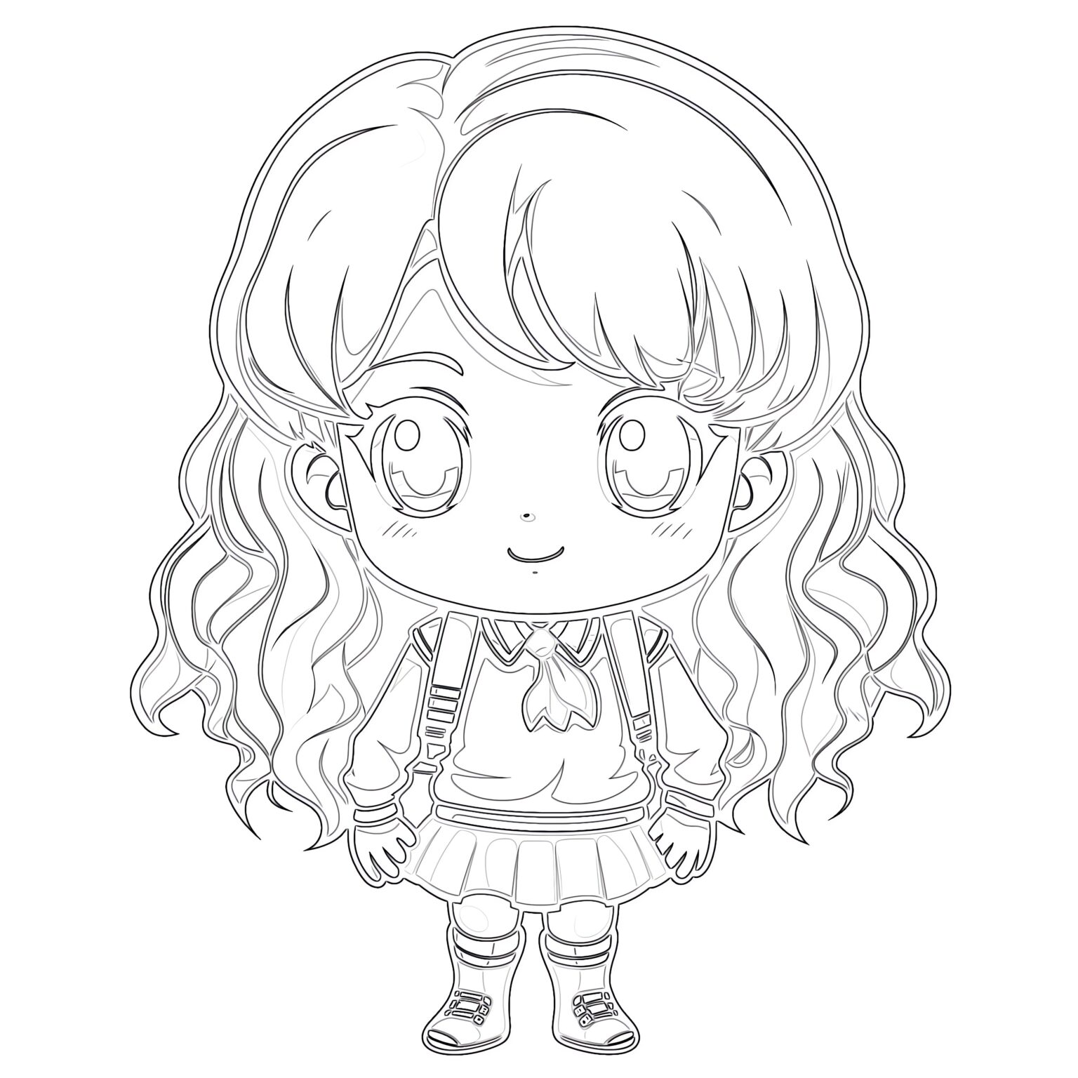 Cute Chibi Anime Coloring Pages | Coloring Pages Mimi Panda