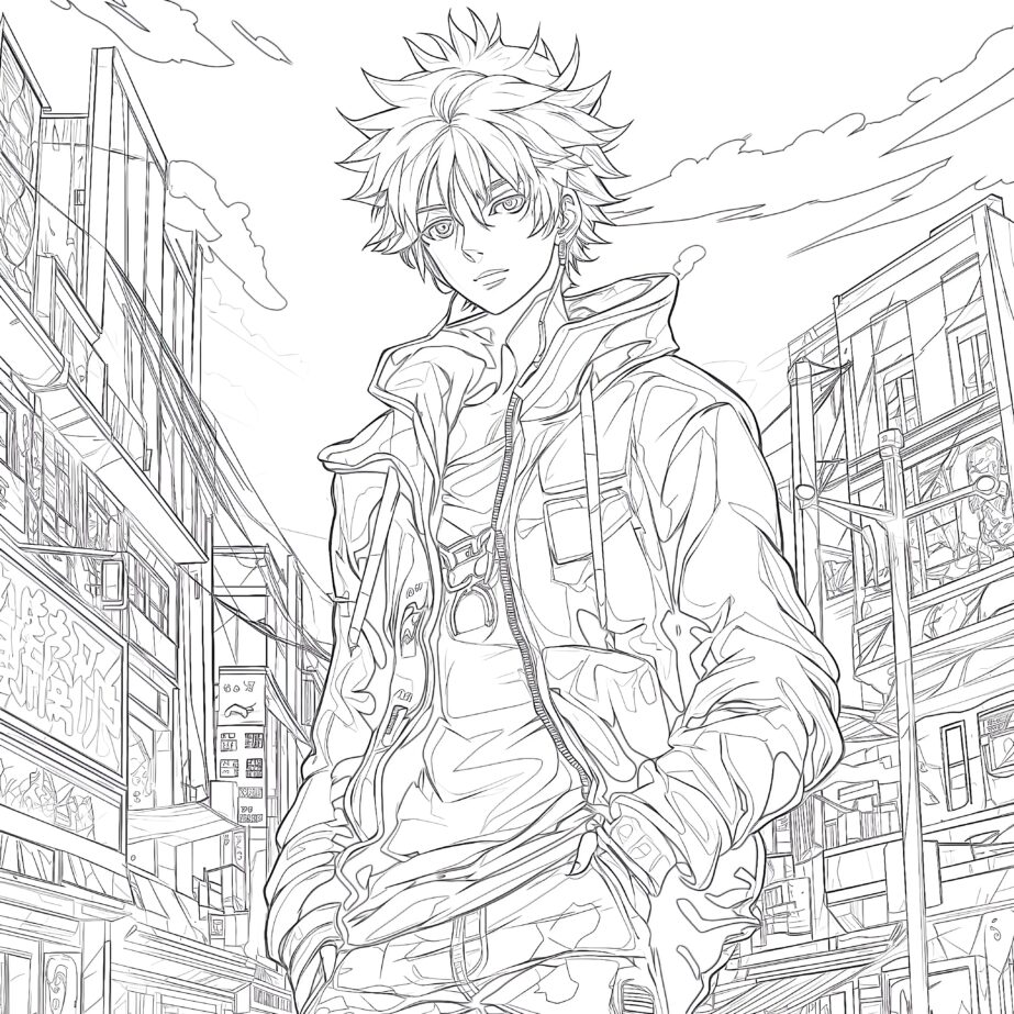 Detailed Anime Coloring Pages