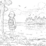 Zeichen Seiten Anime Malvorlage