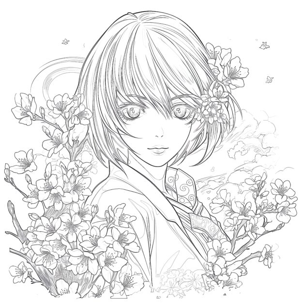 Kolorowanie online Darmowe Drukowalne Obrazy Anime Coloring Pages