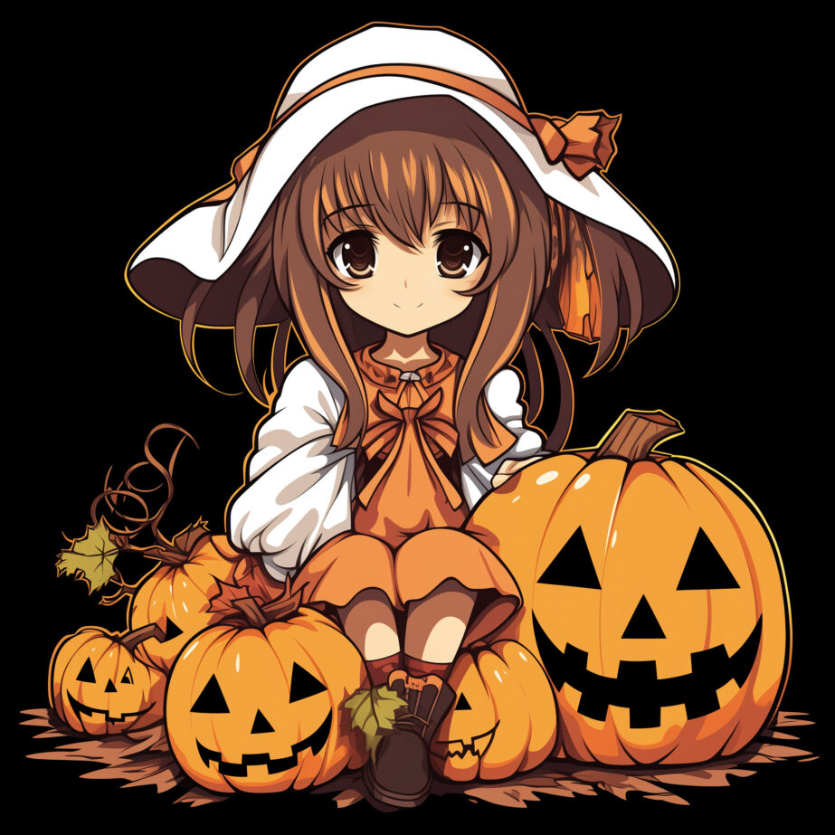 Halloween Anime Ausmalbilder 2