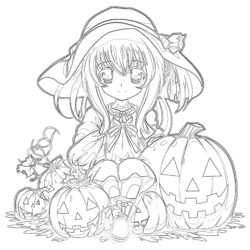 Halloween Anime Coloring Pages - Printable Coloring page