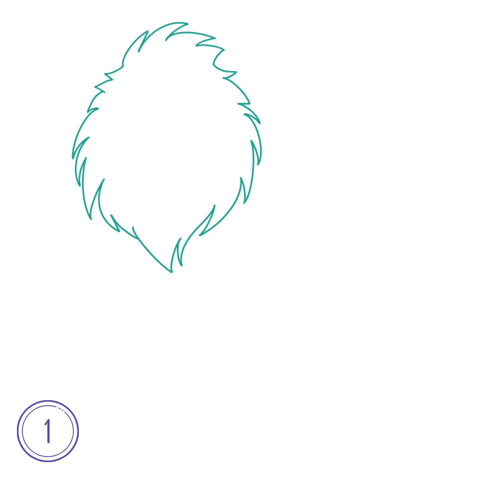 How to Draw a Lion Step 1