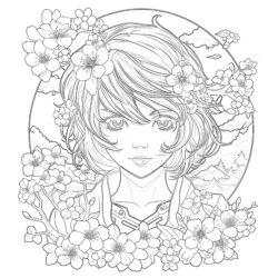 Pictures To Color Anime - Printable Coloring page