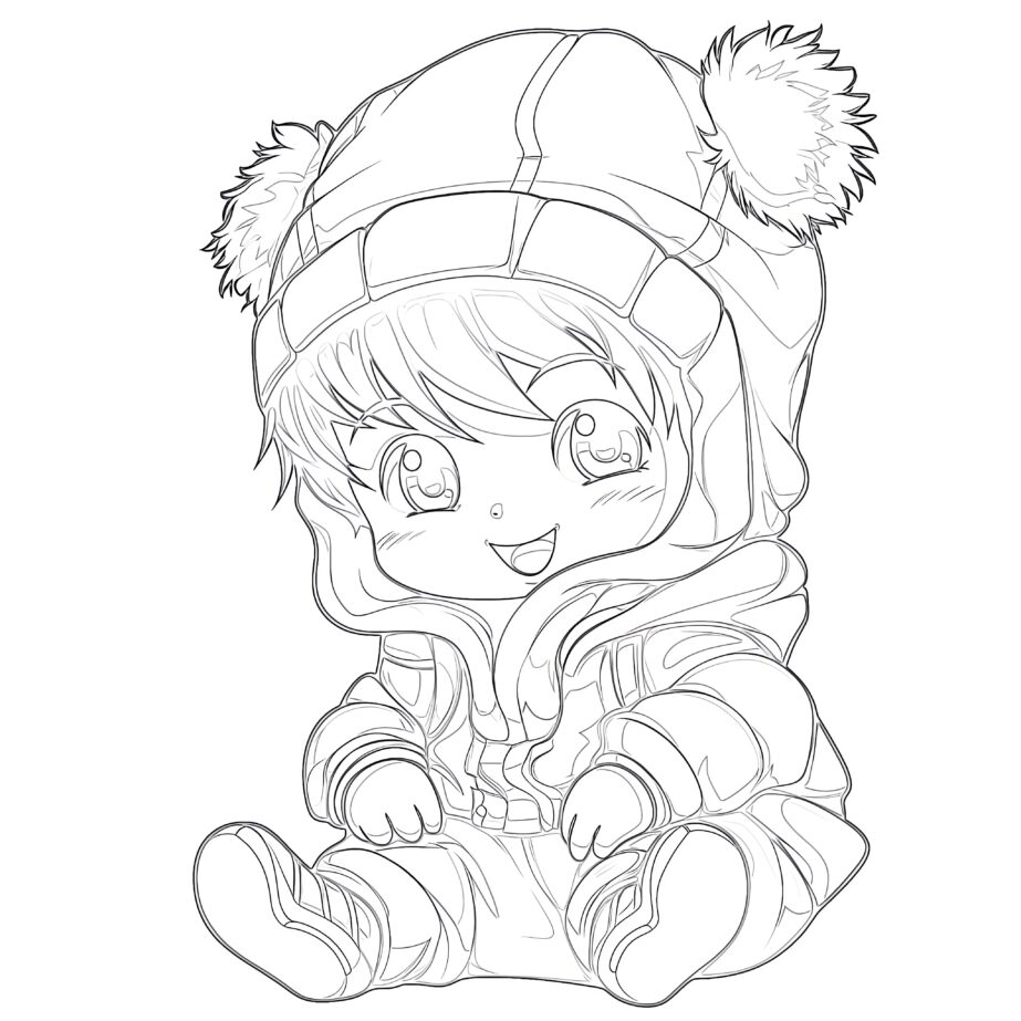 Dibujo De Anime Para Imprimir | Páginas Para Colorear Mimi Panda