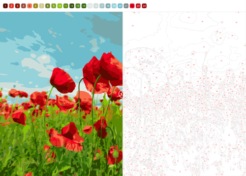 turn a photo into paint by numbers