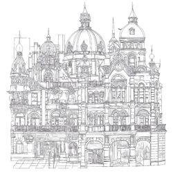 Adult Coloring Pages Architecture - Printable Coloring page