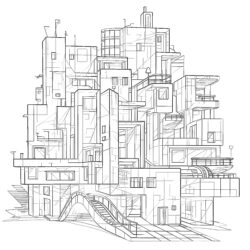 Architecture Coloring Pages - Printable Coloring page