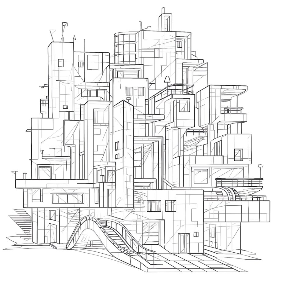 Architecture Coloring Pages