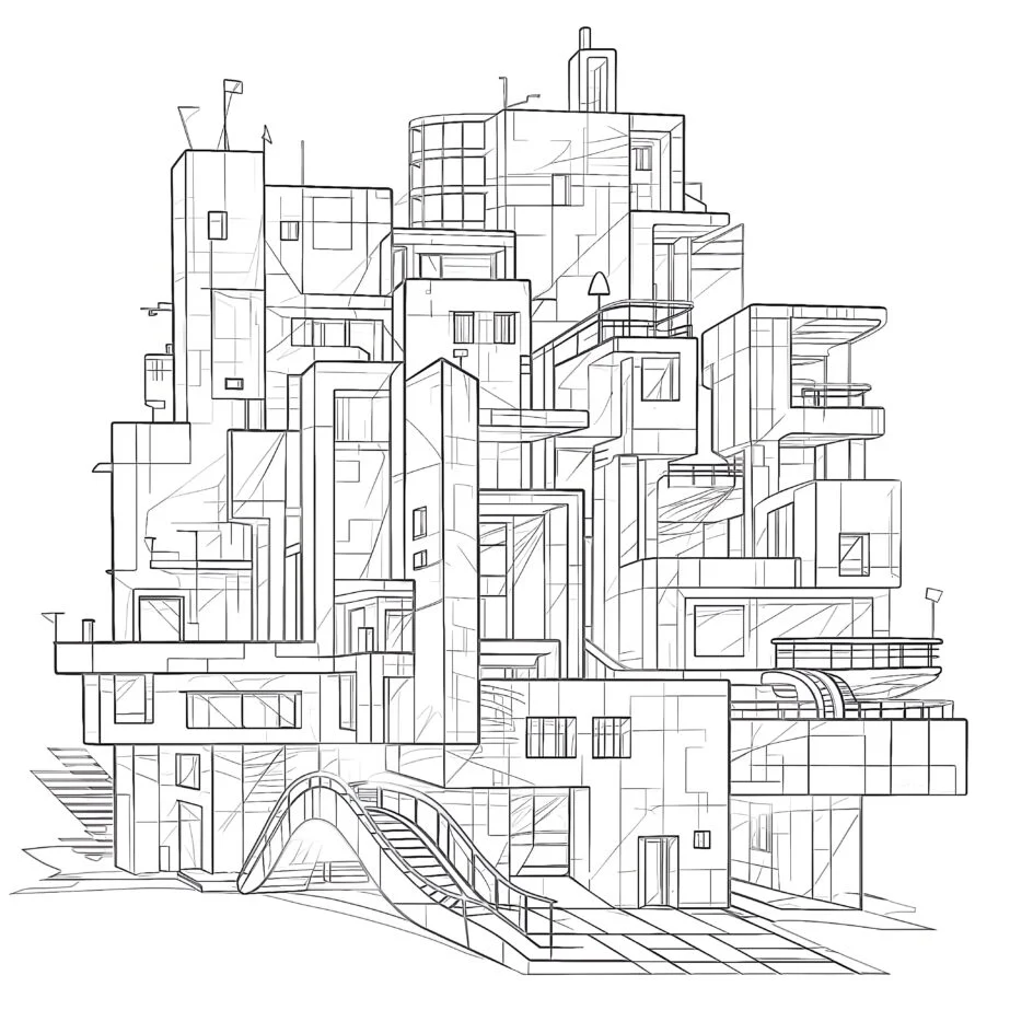 Architecture Coloring Pages