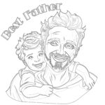 Best Father Coloring Page