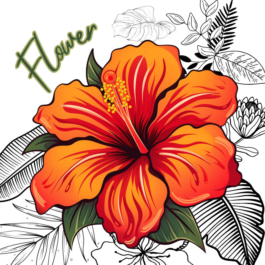 Best Flower Coloring Page 2