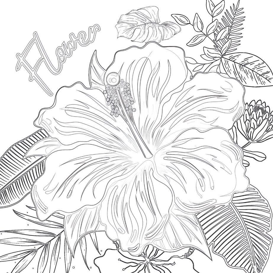 Best Flower Coloring Page