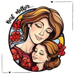 Best Mother Coloring Page - Origin image