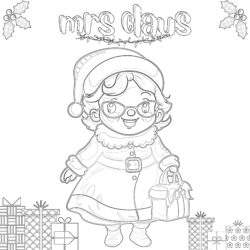 Best Mrs Claus Coloring Page - Printable Coloring page