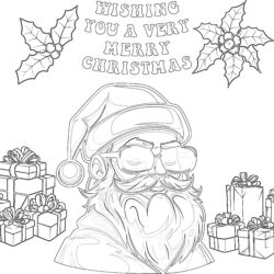 Best Santa Claus Colouring Page - Printable Coloring page