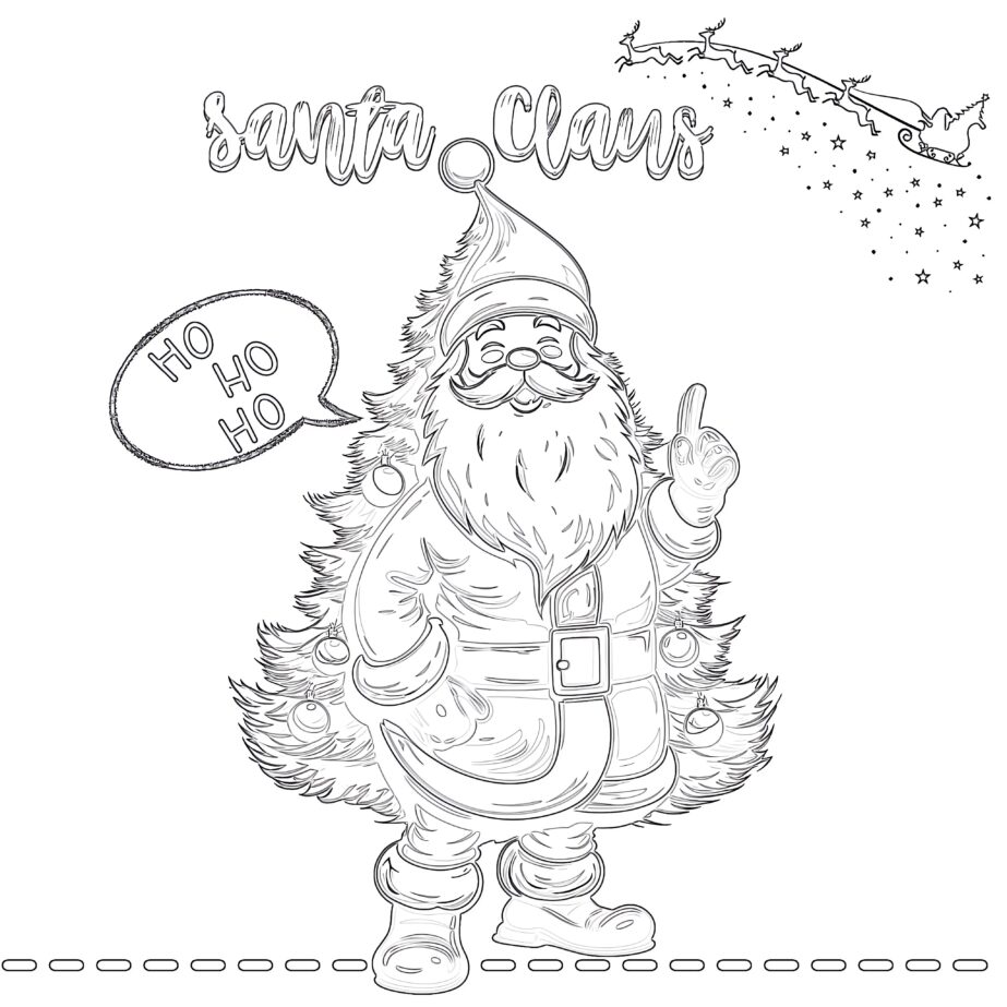 Best Santa Coloring Page