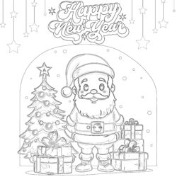 Best Santa Colouring Page - Printable Coloring page