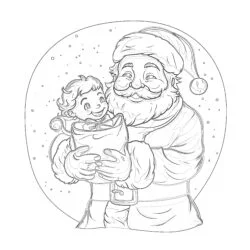 Christmas Santa Coloring - Printable Coloring page