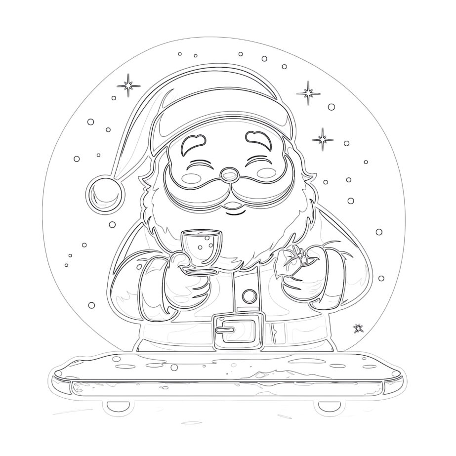 Christmas Santa Coloring Sheets