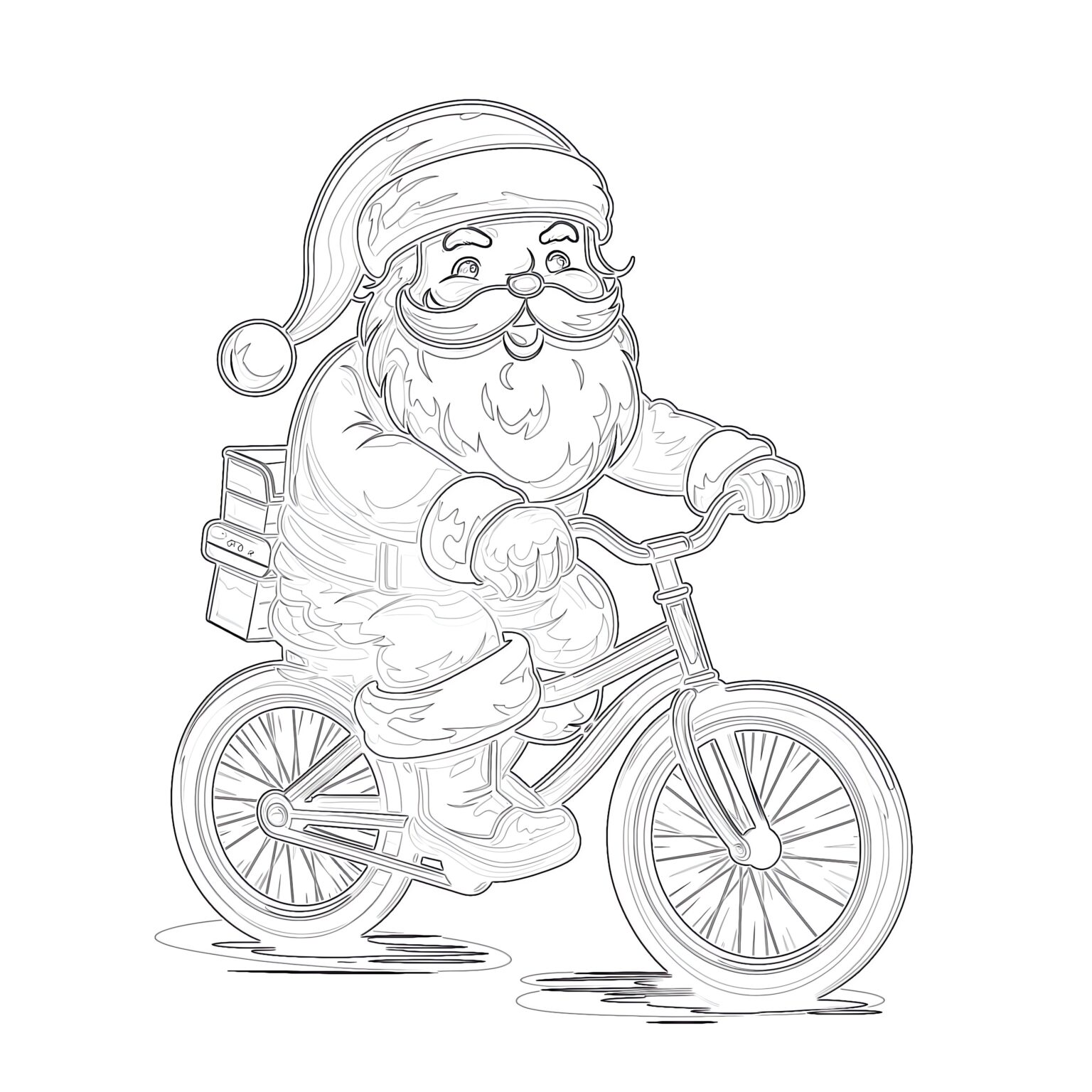 Father Christmas Colour Coloring Pages Mimi Panda