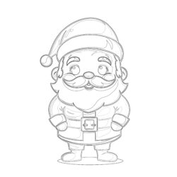 Color Picture Of Santa Claus - Printable Coloring page