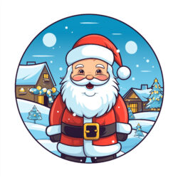 Colored Santa Claus Coloring Page - Origin image