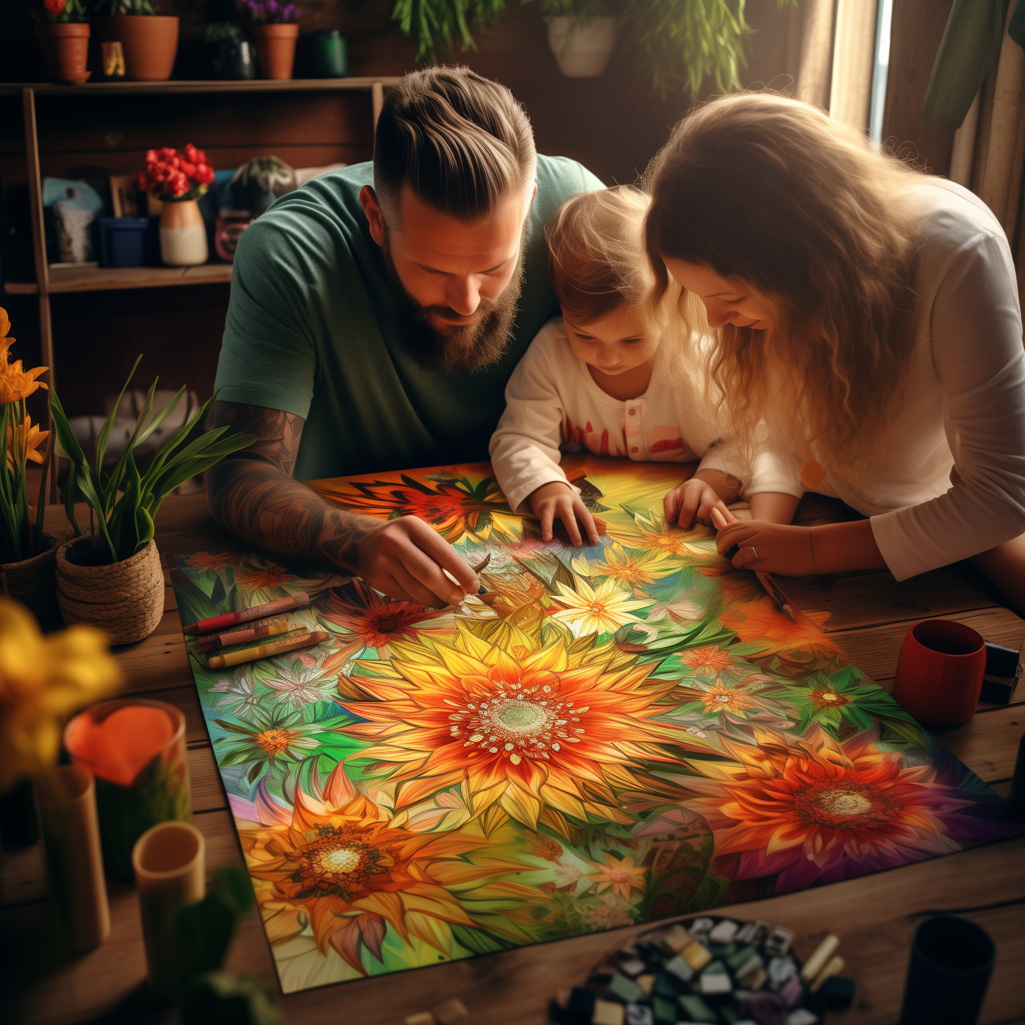 Coloring as a Family Activity 2