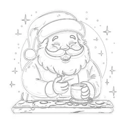 Coloring Book Santa Claus - Printable Coloring page