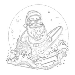 Coloring Pages Christmas Santa - Printable Coloring page