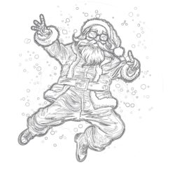 Coloring Picture Of Santa Claus - Printable Coloring page