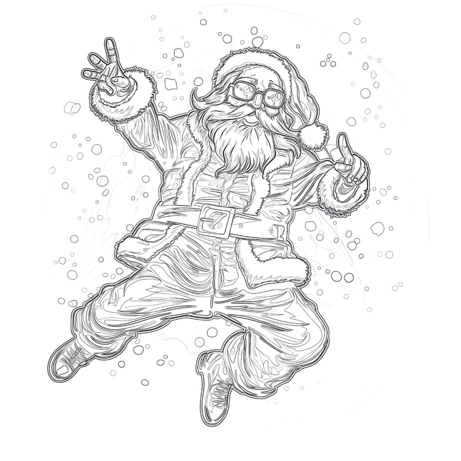 Coloring Picture Of Santa Claus