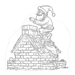 Coloring Santa Pages - Printable Coloring page