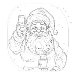 Coloring Sheet Of Santa Claus - Printable Coloring page