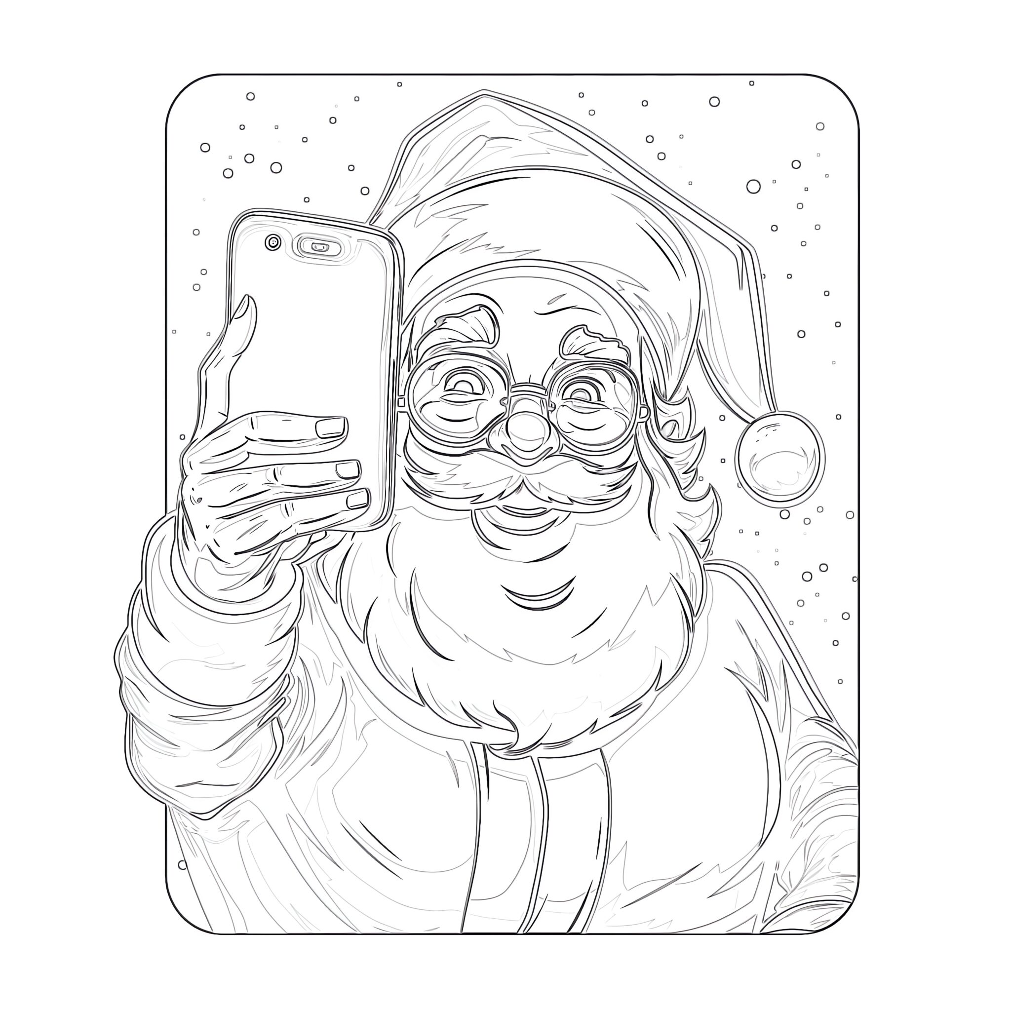 Santa Claus Colouring In Pages