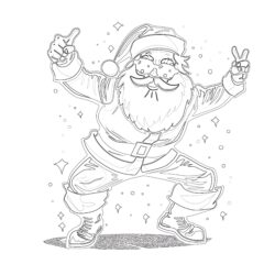 Cute Santa Claus Coloring Pages - Printable Coloring page