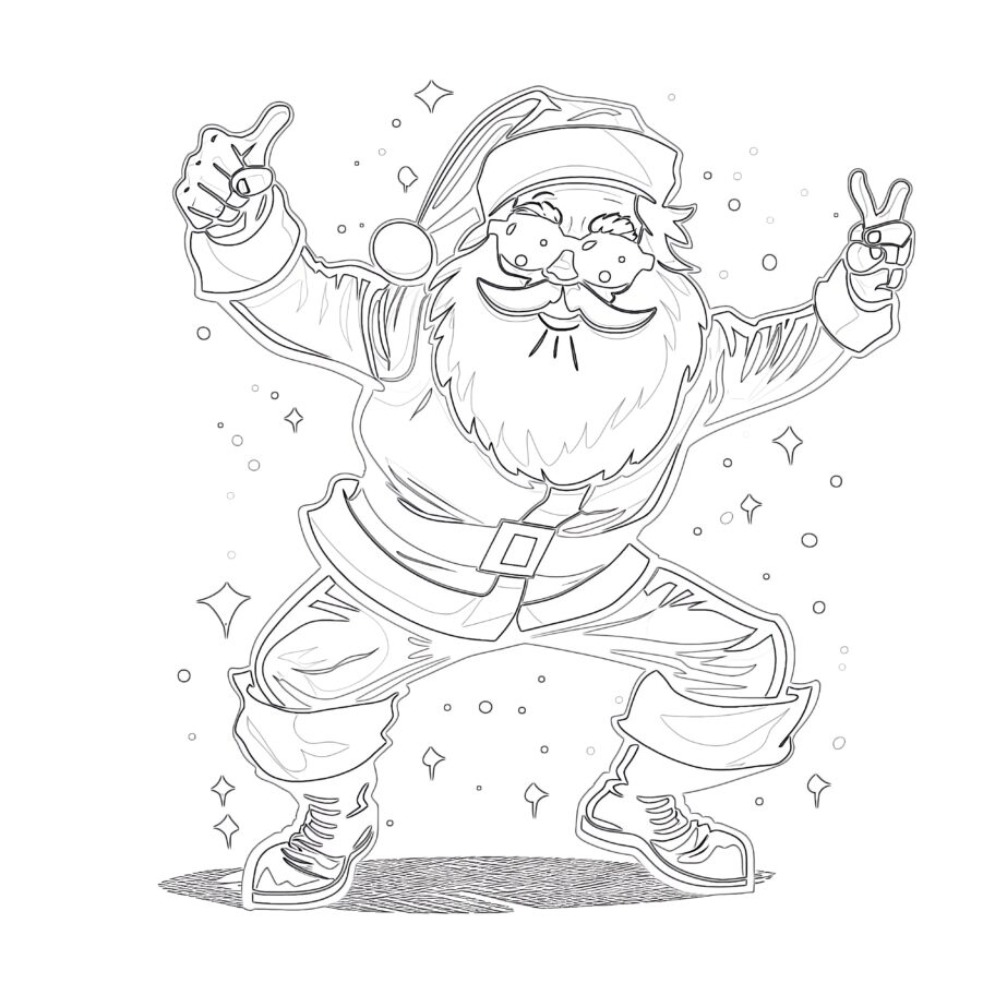 Cute Santa Claus Coloring Pages