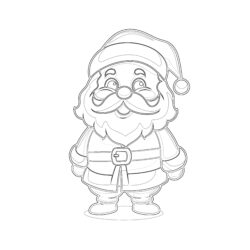 Father Christmas Colouring Page - Printable Coloring page