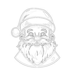 Father Christmas Pictures To Print - Printable Coloring page