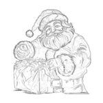 Free Coloring Pages Of Santa