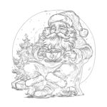 Free Coloring Pages Of Santa Claus