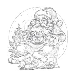 Free Coloring Pages Of Santa Claus - Printable Coloring page