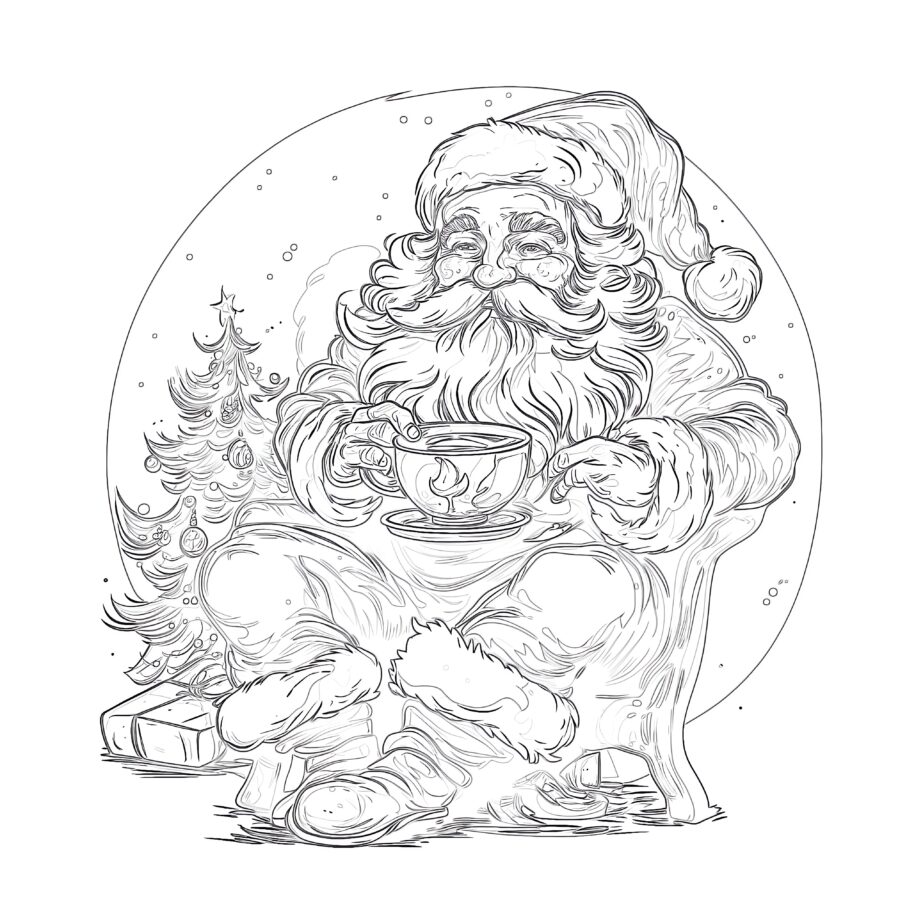 Free Coloring Pages Of Santa Claus