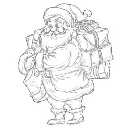 Free Printable Coloring Pages Of Santa Claus - Printable Coloring page